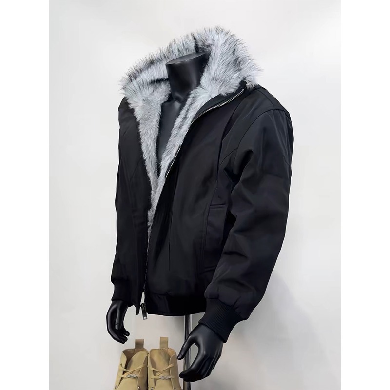 Outdoor Adventure World - 퍼 칼라 남성 재킷 내셔널 월드