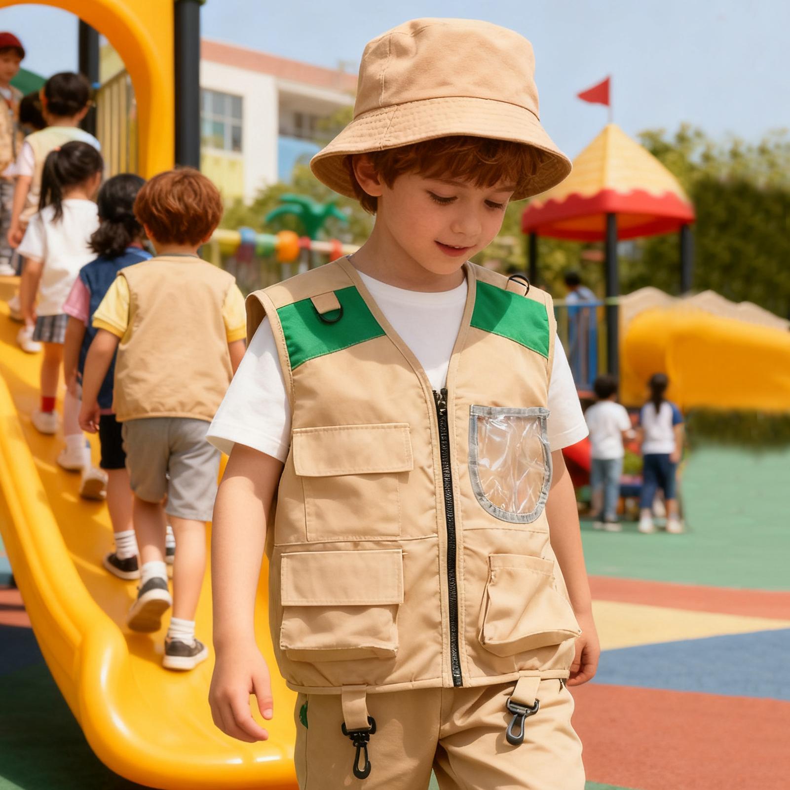 어린이 탐험가 조끼와 모자 할로윈 코스프레 키트 소년  - Outdoor Adventure Kit For Kids 리뷰 및 가격
