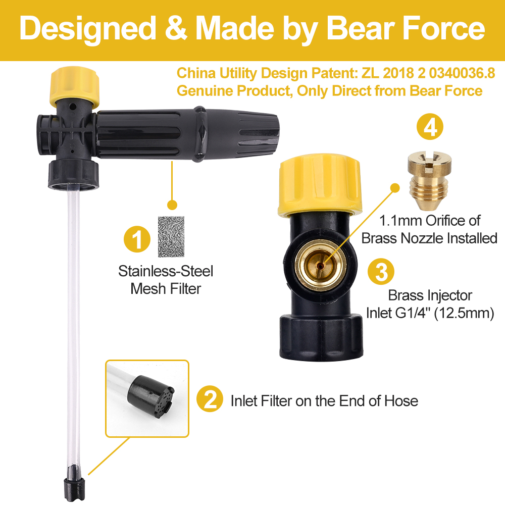 자동차 거품 스노우 폼 랜스 폼 노즐 폼 캐논 폼 발생 - Bear Spray Clip 리뷰 및 가격