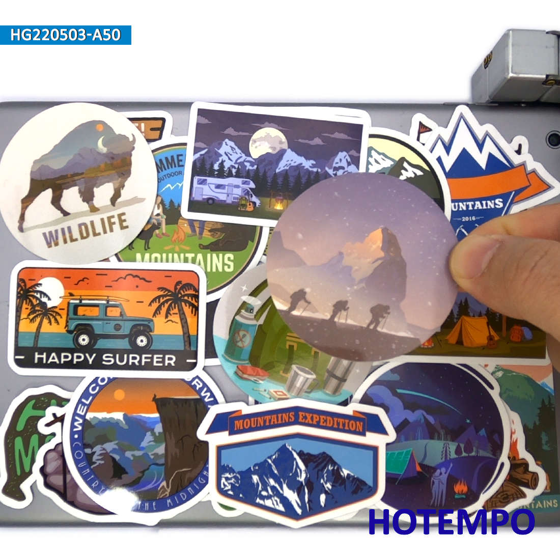 세계 여행 스티커 세트, 등산 캠핑 하이킹 야외 모험, - Outdoor Adventure World 리뷰 및 가격